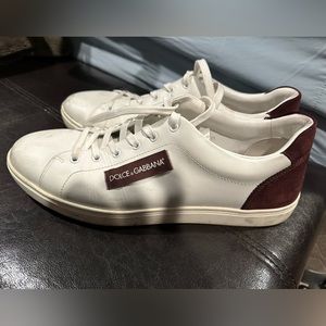 Dolce & Gabbana Sneakers Size 11 White with Red Suede